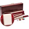 YMI American Mahjong Set, Classic Royale II with Redwood Veneer Case, Four Wooden Pusher Racks, Wind Indicator, Dice and Wright Patterson Count Scoring Coins