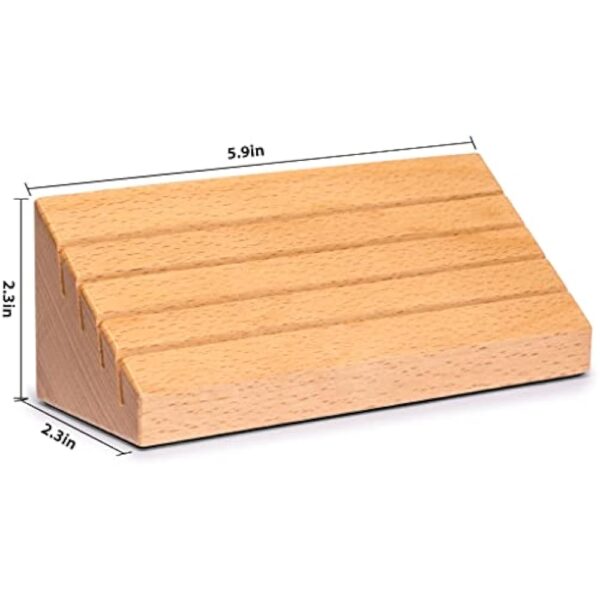 YMI Standard-Size Solid Beechwood Playing Card Holders/Racks - Set of 2 Card Organizers - Image 4