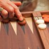 YMI Wooden Inlaid Backgammon Game Set, Pasadena - Classic Strategy Board Game Set with Acrylic Playing Pieces & Wooden Dice Cups, 15-inch Board - Image 4