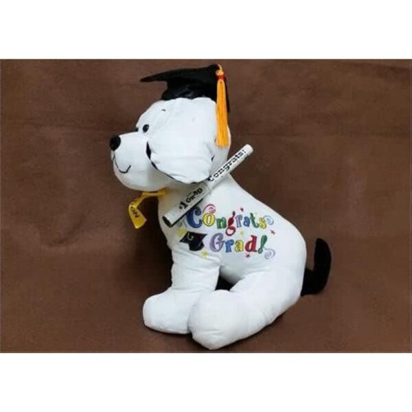 YMCtoys - Graduation Autograph Stuffed Dog, Words : Congrats Grad! (10.5 Inch) - Image 2