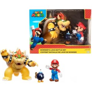 Super Mario 3 and 5 Inch Diorama World Of Nintendo - Bowser Diorama Set