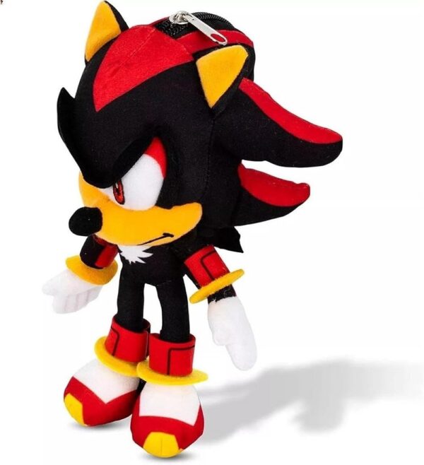 Sonic The Hedgehog Shadow and Sonic 8" Plush Clip with Small Zipper Pouch - 2 pcs ( 1 of Each ) - Image 2