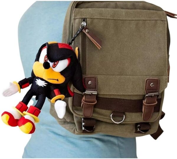 Sonic The Hedgehog Shadow and Sonic 8" Plush Clip with Small Zipper Pouch - 2 pcs ( 1 of Each ) - Image 4