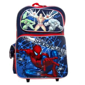 Ruz Spider-Man Blue Web Roller Backpack Bag